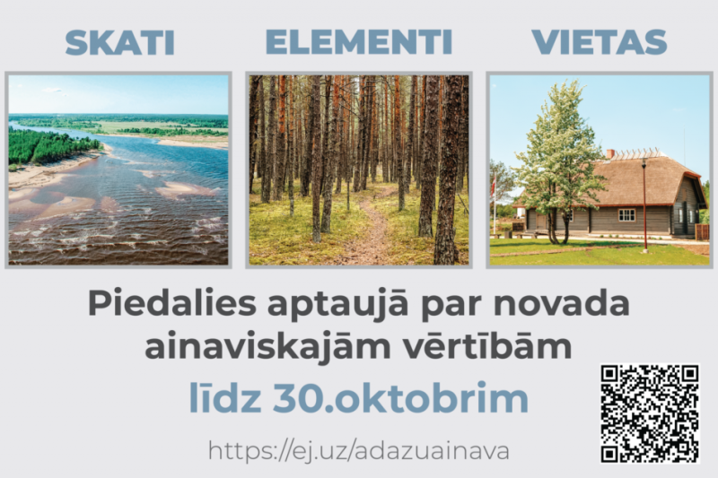 Vēl līdz 30.oktobrim aicinām iedzīvotājus dalīties ar idejām par novada ainaviskajām vērtībām