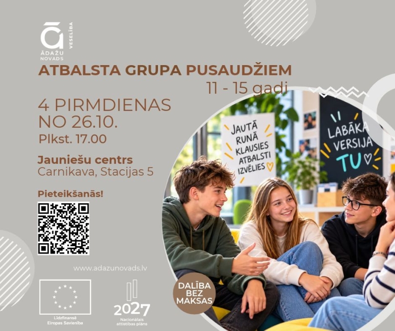 Atbalsta grupa jauniešiem - jaunieši sarunājas