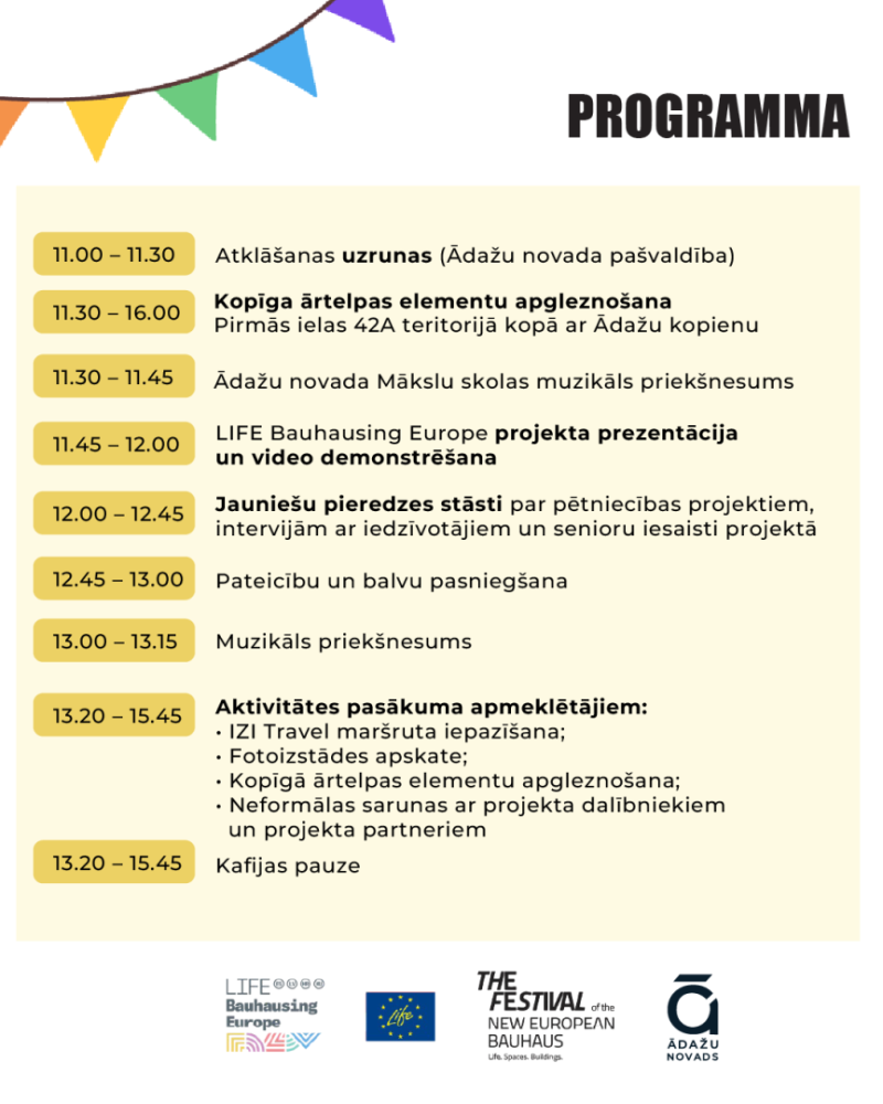 New European Bauhaus festivāla programma