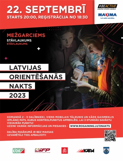 orientēšanās nakts, Mežgarciems 2023