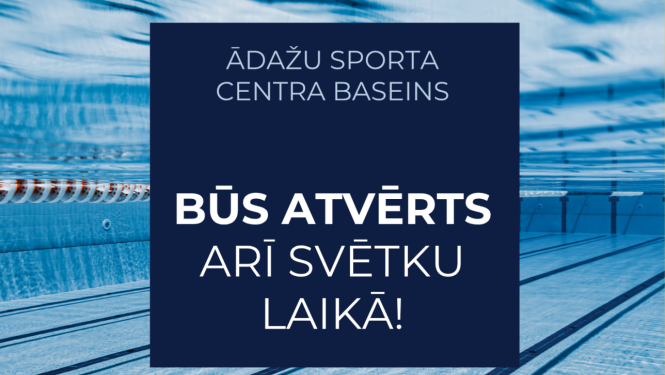 Sporta centra baseina darba laiki Lieldienās