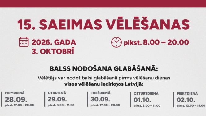 Vēlēšanas darba laiks 2026