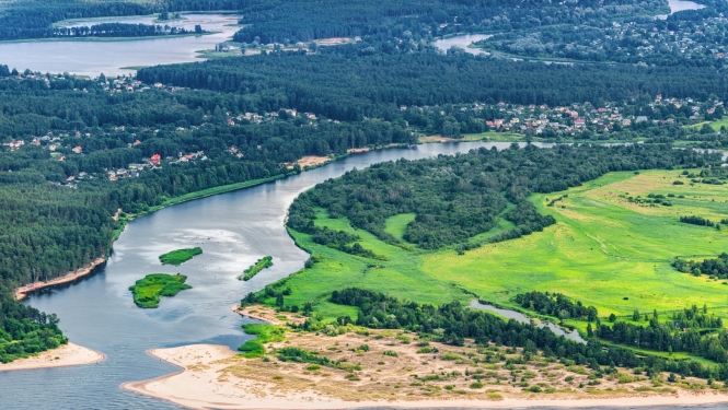 Gaujas delta, foto no augšas