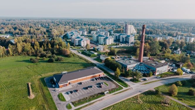 Krastupes iela, uzņemta ar dronu