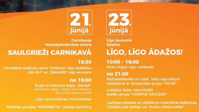 līgo notikumu afiša