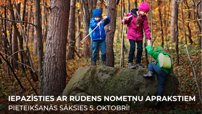 Rudens nometnes - bērnu dodas rudens pārgājienā