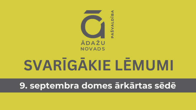 Domes sēdes lēmumi - 09092026