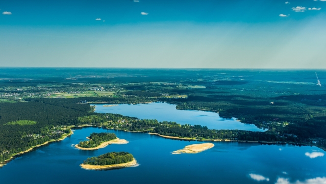 Ezeri Ādažu novadā, skats no augšas, meži, Foto: Ilze FIlipova