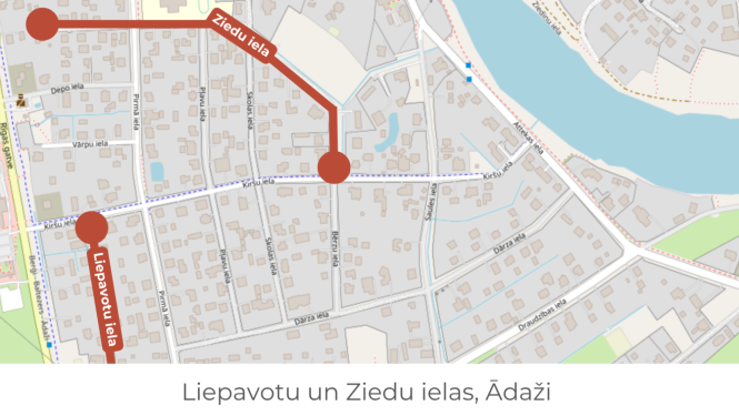 Ziedu iela, shēma