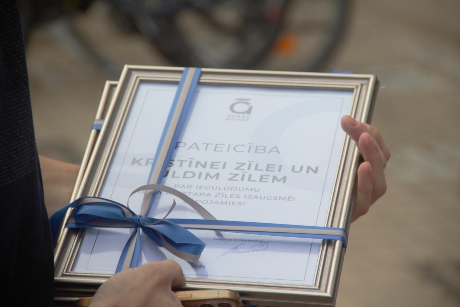 Pateicība Kristapa Zīles vecākiem