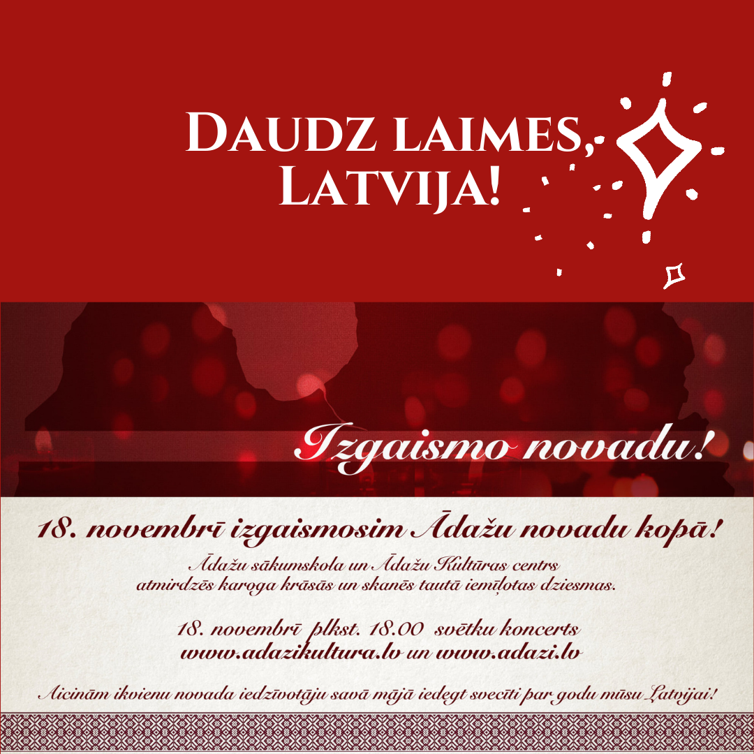Pavadi svētkus Ādažu novadā!