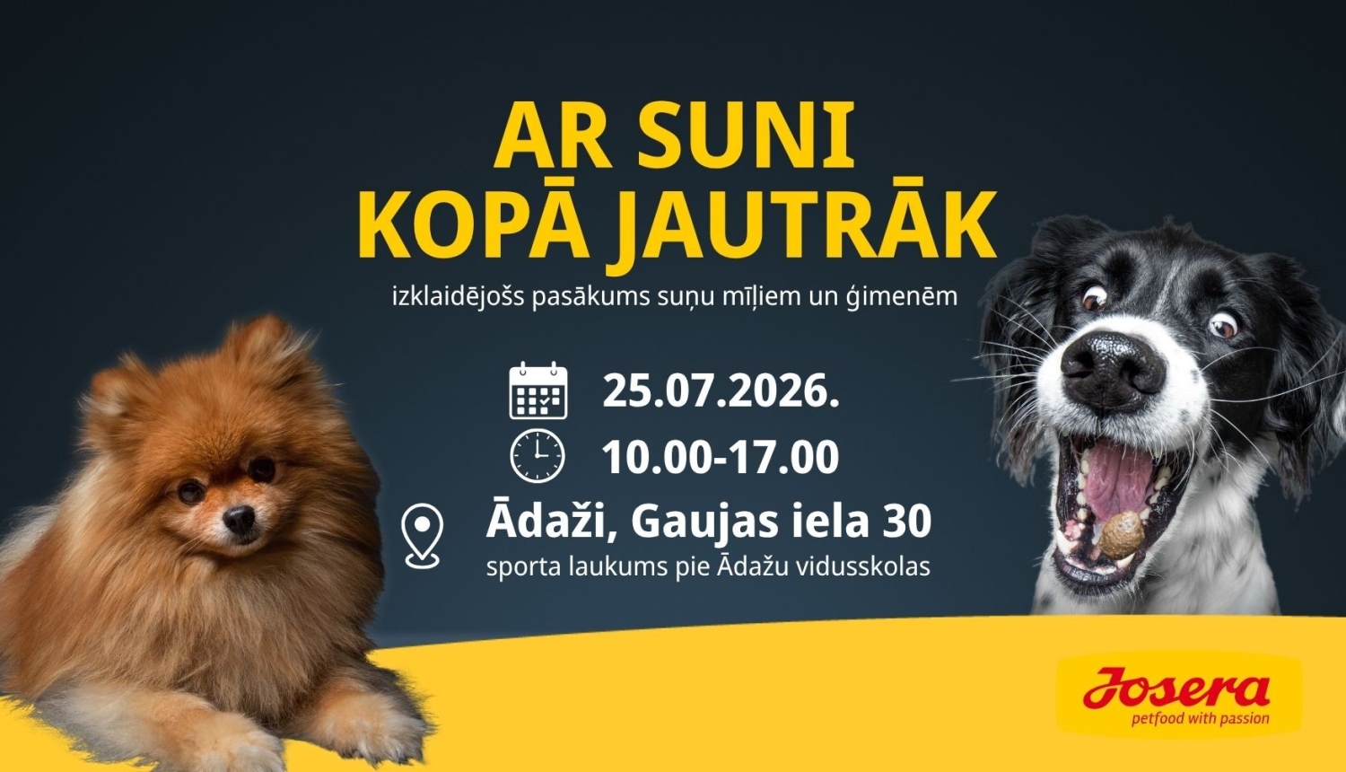 Divi priecīgi suņi