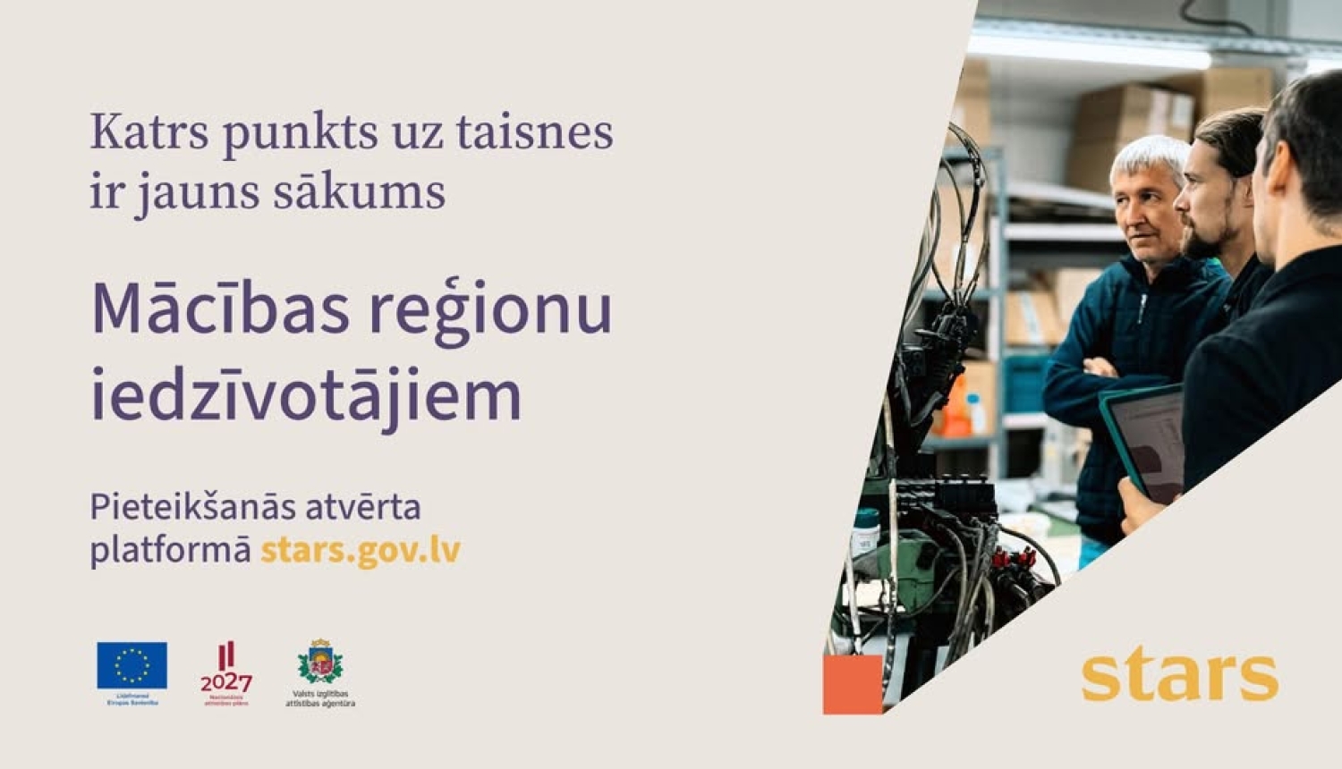 Mācības reģionu iedzīvotājiem - Stars.gov.lv