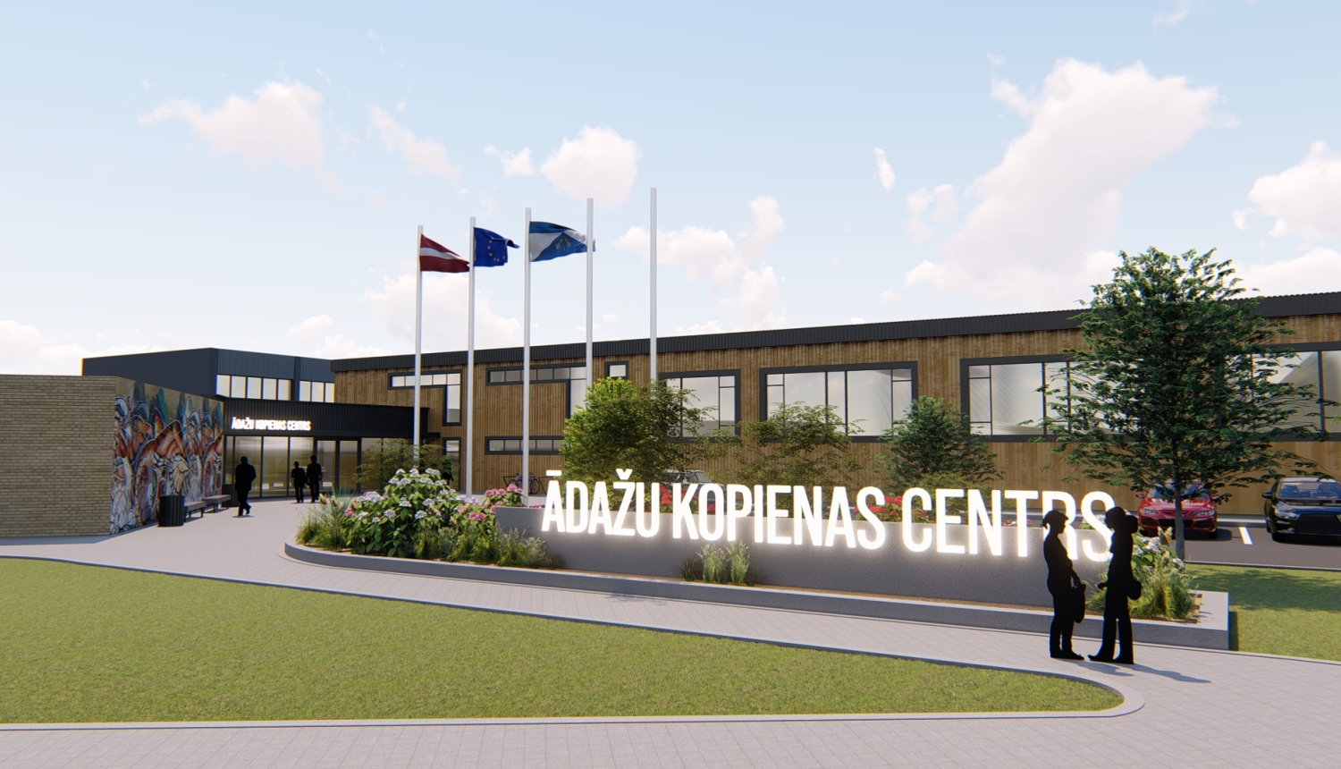 Ādažu kopienas centra vizualizācija