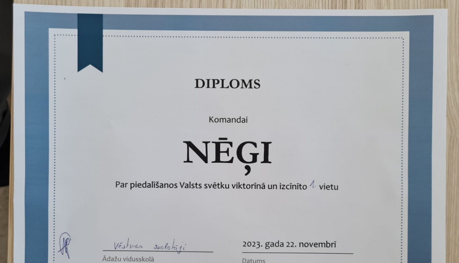 vest skol diplom