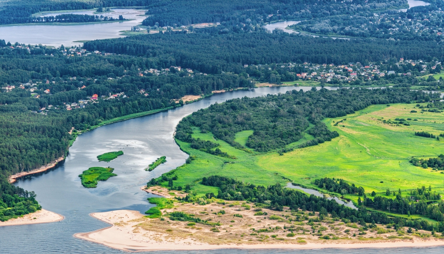 Gaujas delta, foto no augšas