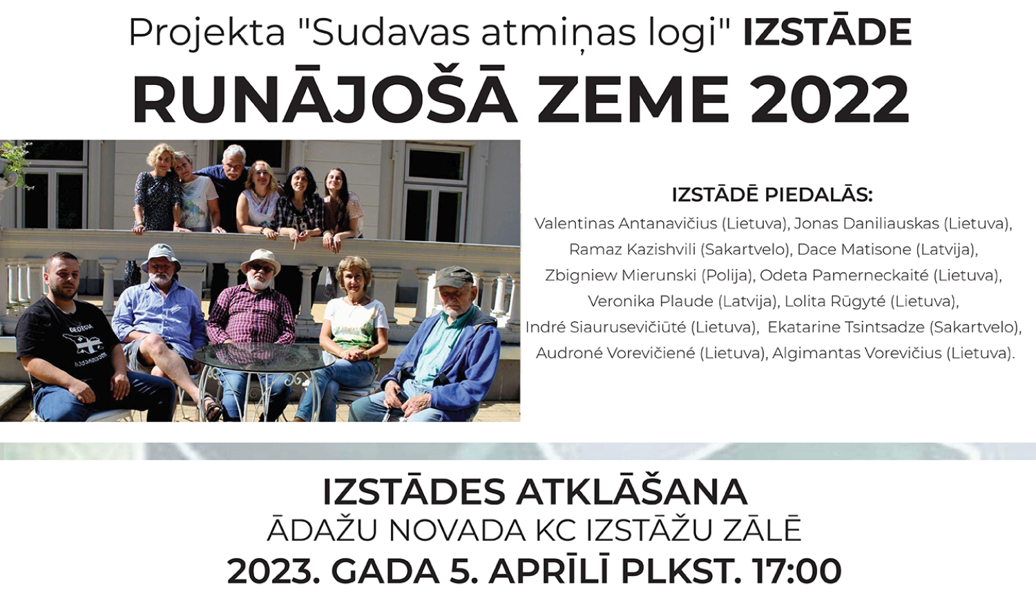 izstādes atklāšanas afiša