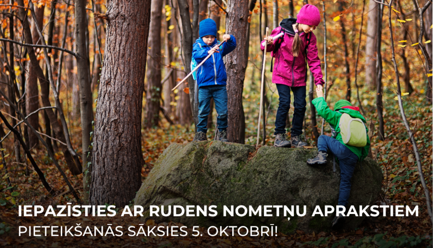 Rudens nometnes - bērnu dodas rudens pārgājienā