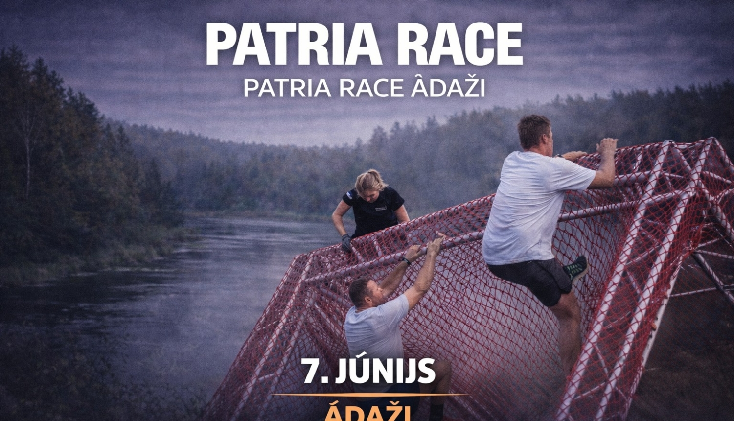 Trīs vīrieši piedalās izdzīvošanas skrējienā