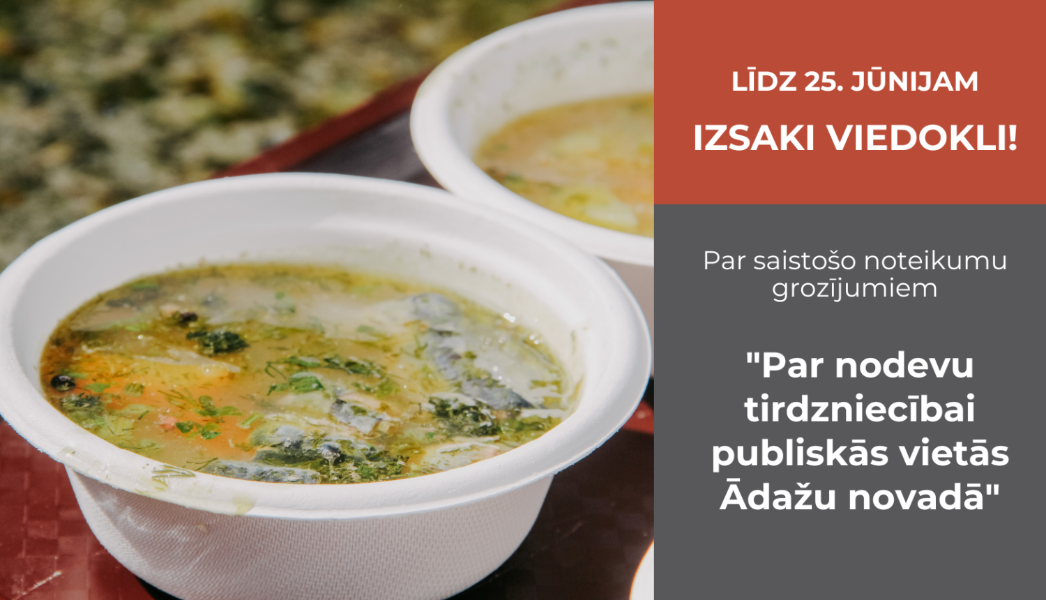 saistošie noteikumi par ielu tirdzniecības nodevu - nēģu zupa