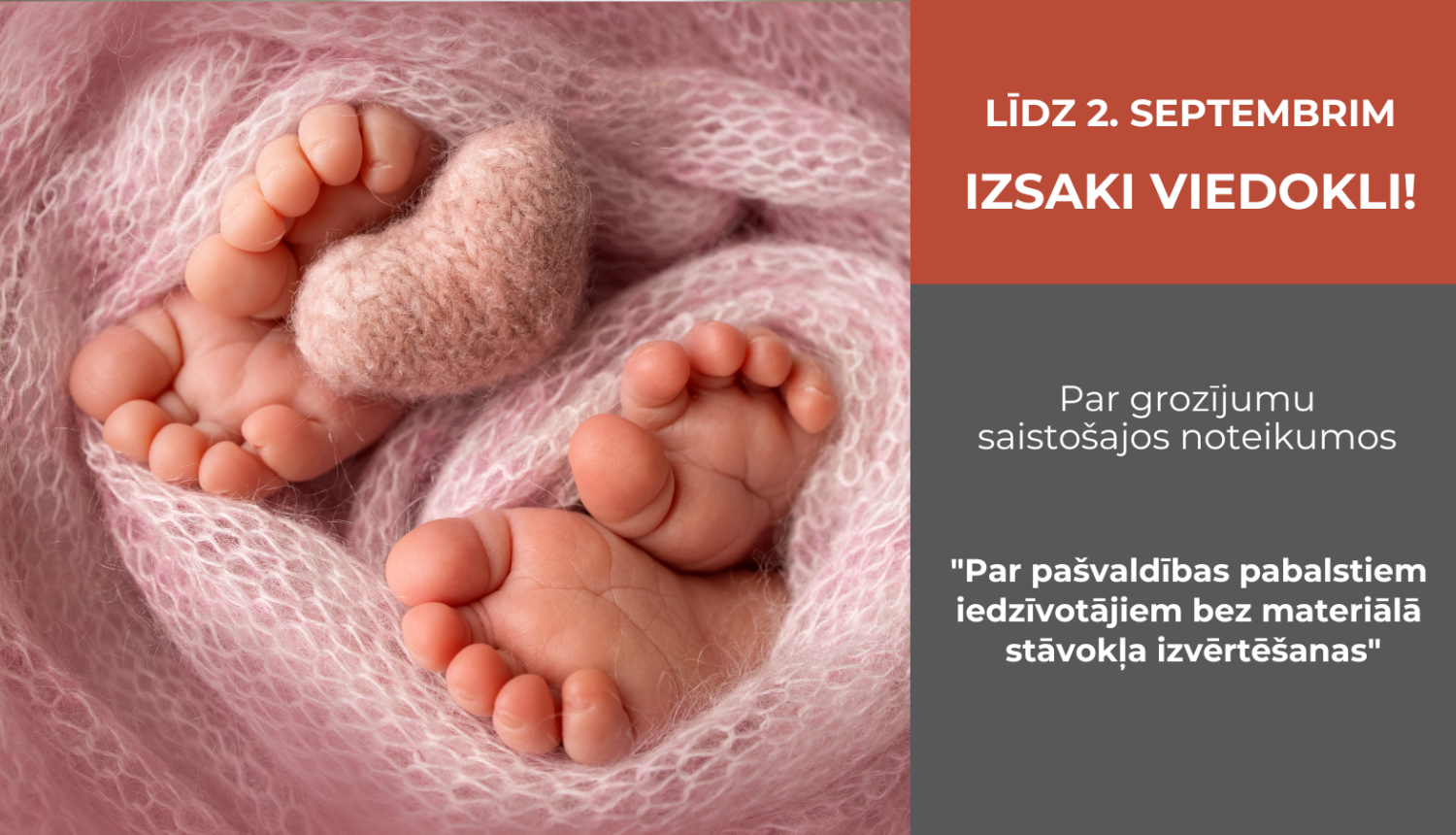 saistošie noteikumi, dvīņu pēdas, ietītas sedziņā