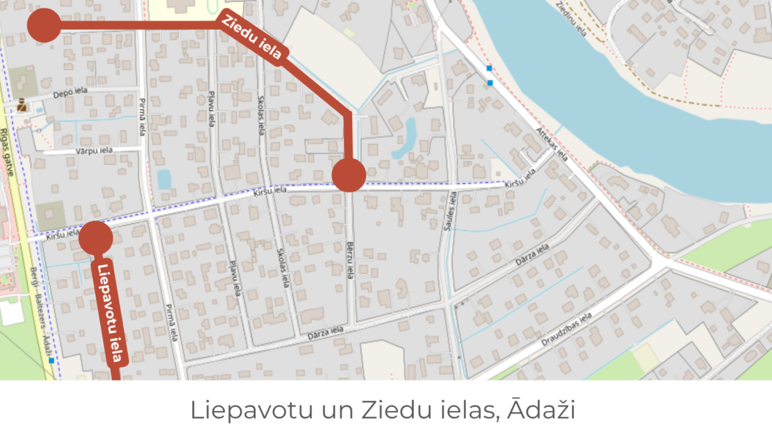 Ziedu iela, shēma