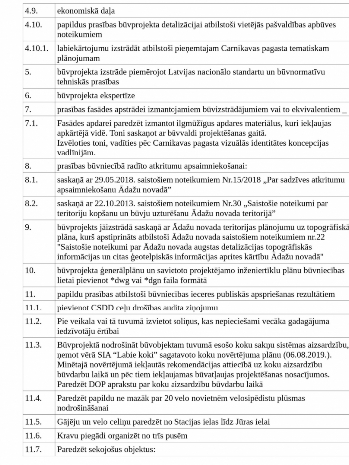 Aicinām iedzīvotājus iepazīties ar objekta projektēšanas nosacījumiem: 3