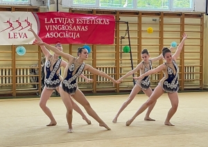 Ādažu komandām godalgotas vietas Rīgas atklātajā čempionātā estētiskajā vingrošanā