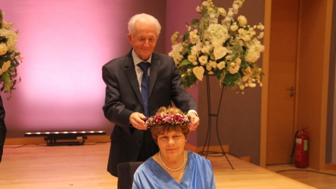 Vairis Aldis un Silvija Štrausi svin 50. kāzu jubileju jeb Zelta kāzas