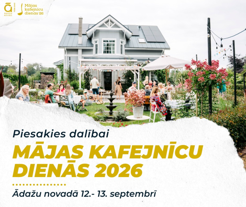 Pieteikšanās Mājas kafejnīcu dienām