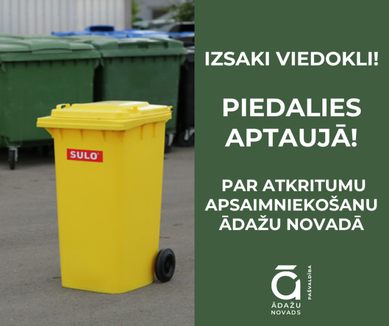 atkritumu apsaimniekošana - aptauja