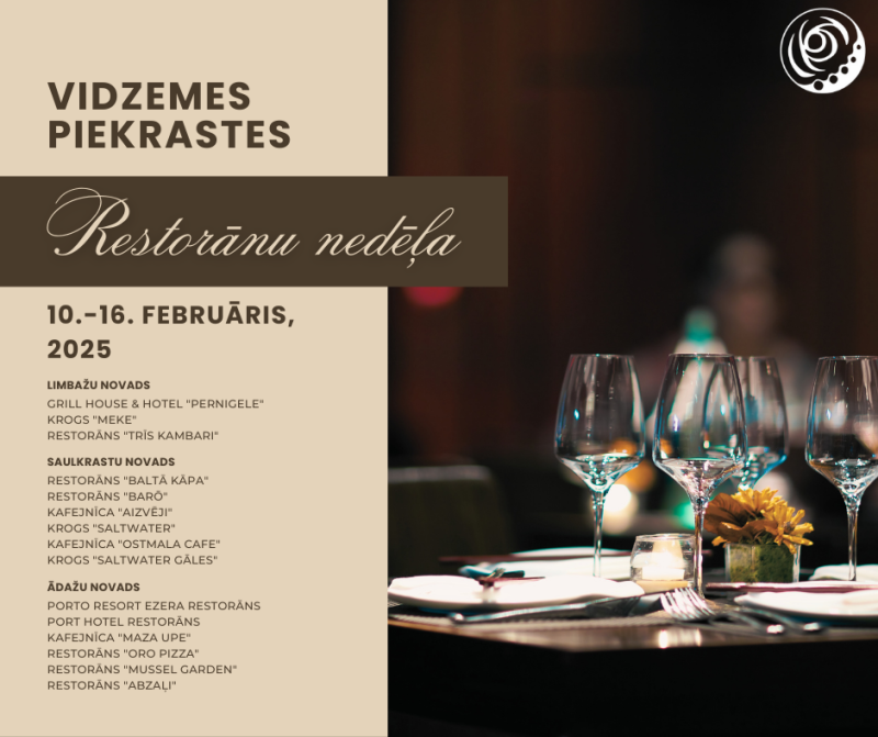 Vidzemes piekrastes restorānu nedēļa 2025