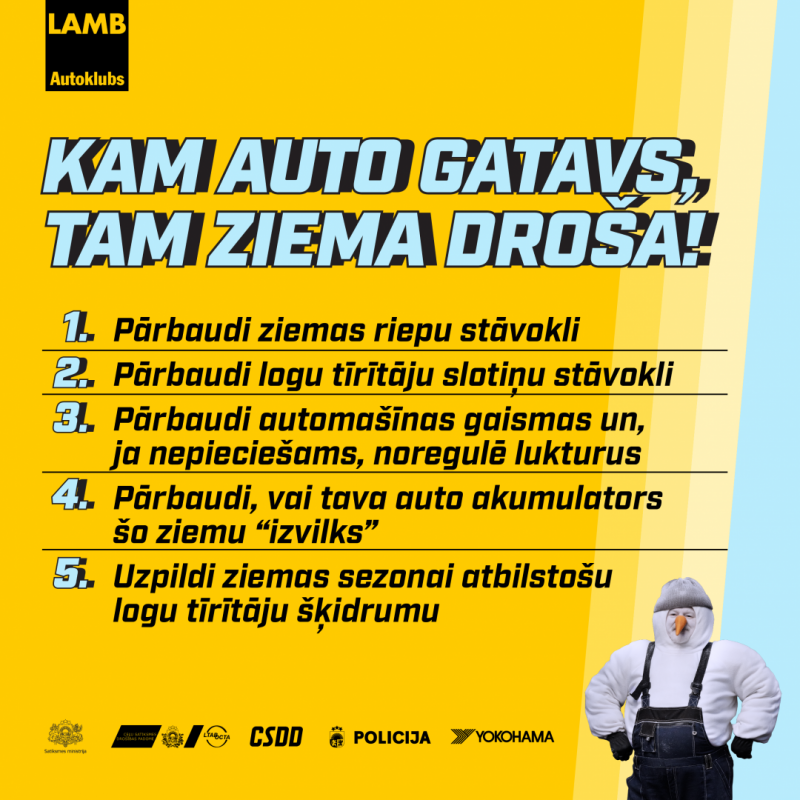 Auto čekliste, ziemai gatavs