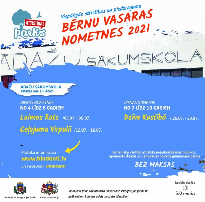 vasaras nometnes bērniem