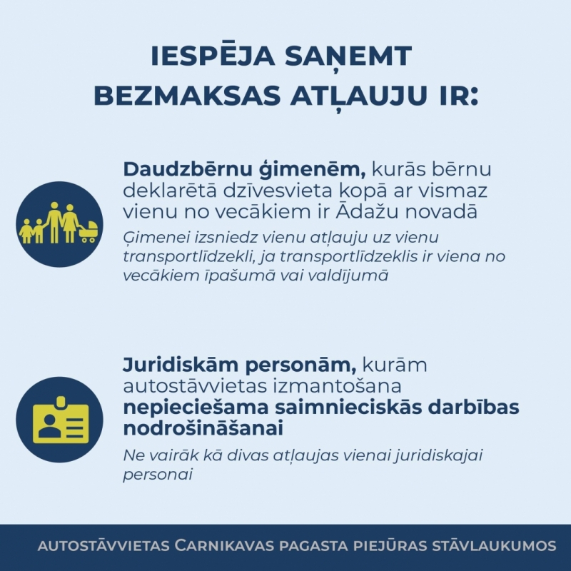 bezmaksas autostāvvietas piejūrā