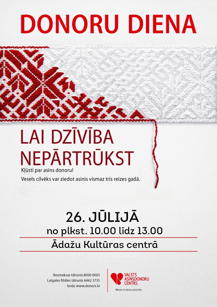 Donoru dienas plakāts
