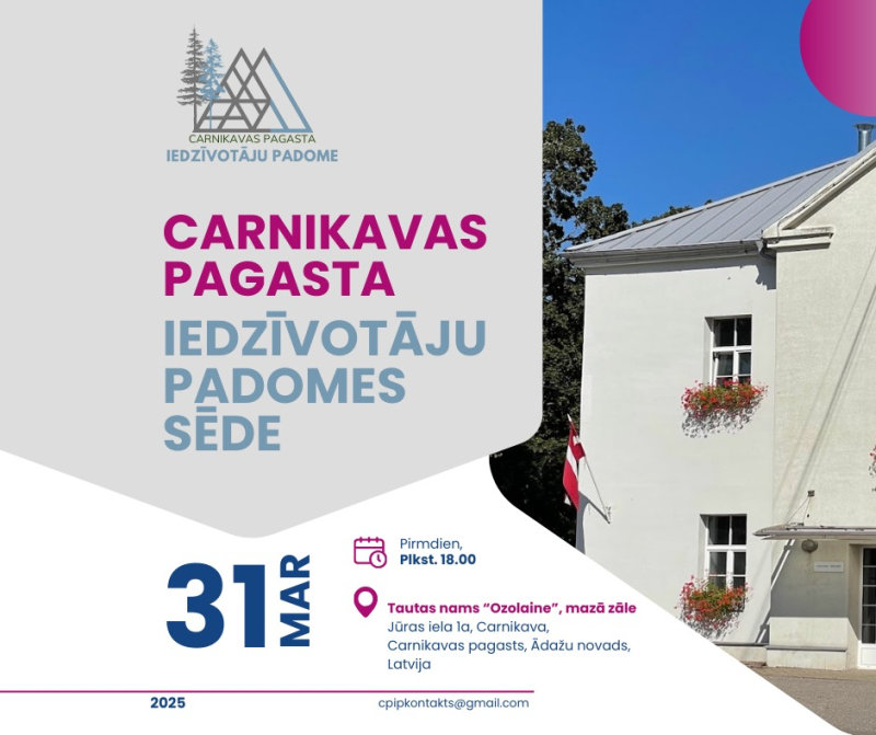 Iedzīvotāju padomes sanāksme Carnikavā, 31032025
