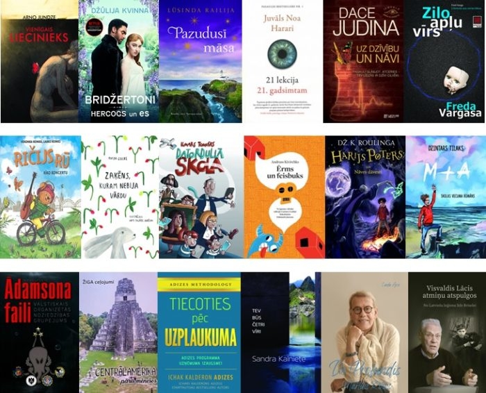 grāmatu piedāvājums Ādažu bibliotēkā janvārī