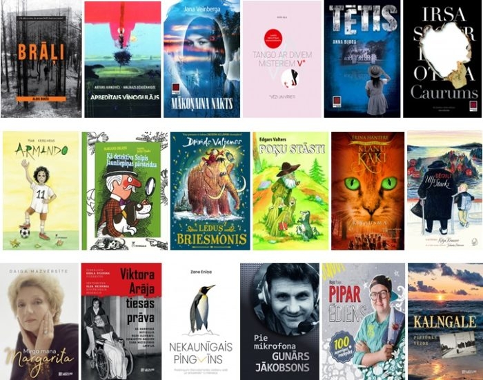 grāmatu piedāvājums Ādažu bibliotēkā janvārī