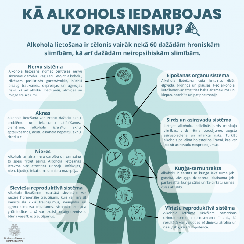 alkohola ietekme