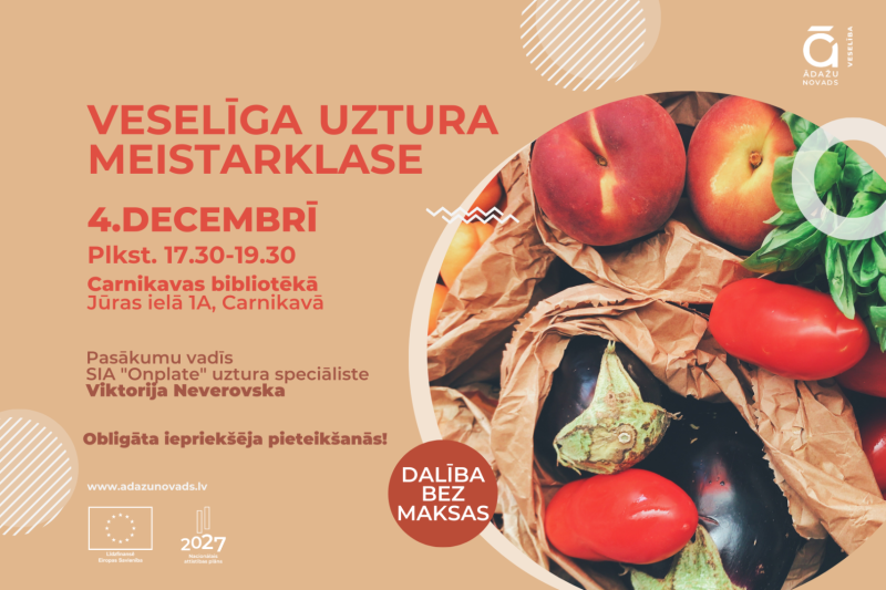 veselīga uztura meistarklase
