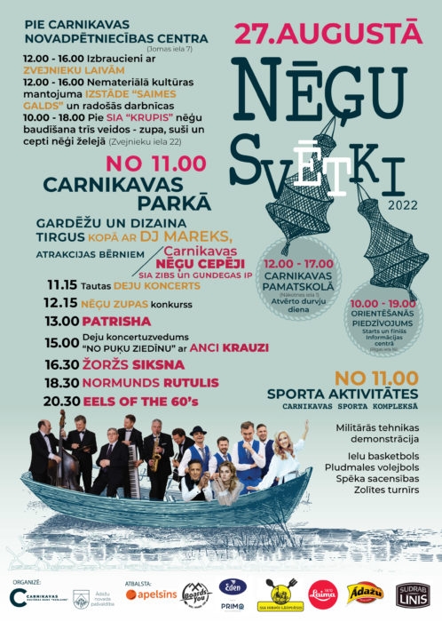 27. augustā aicinām uz Nēģu svētkiem Carnikavā!