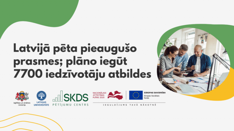 Latvijā pēta pieaugušo prasmes. Aicina piedalīties respondentus, kuri saņēmuši uzaicinājuma vēstuli
