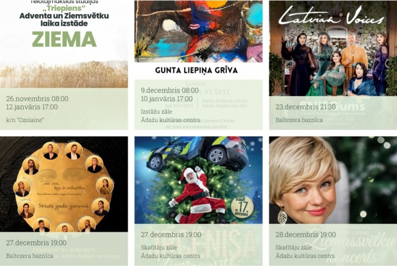 Aicinām ar informāciju par tuvākajiem kultūras pasākumiem novadā iepazīties sadaļā Kultūra vai adazikultura.lv