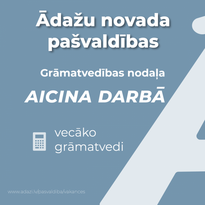 TE IR DARBS: vecākajam grāmatvedim