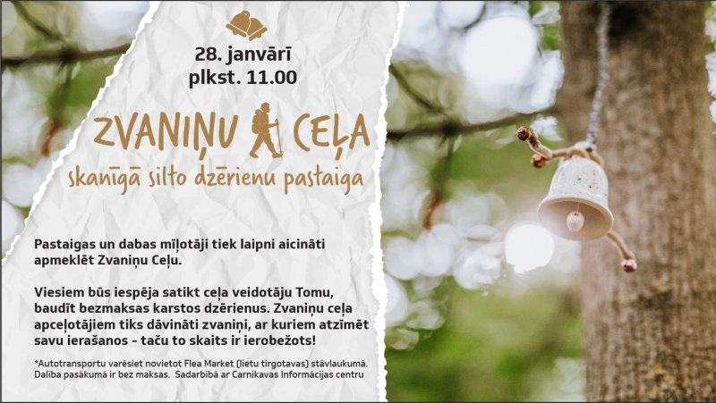 28. janvārī notiks “Zvaniņu ceļa” skanīgā silto dzērienu pastaiga