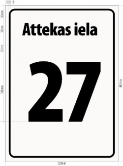 adreses plāksnīte