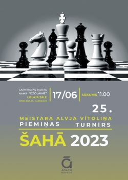 alvja vītoliņa piemiņas turnīrs šahā