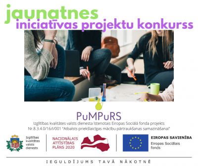 Jaunatnes iniciatīvu projektu konkurss Pumpurs mācību motivācijas palielināšanai
