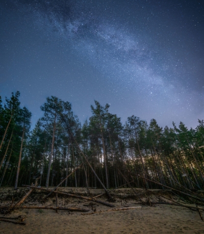 1.vieta: “Nakts un piena ceļš”. Foto Aleksandrs Jazemovs